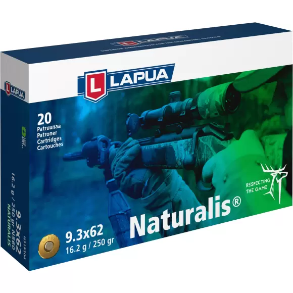 Lapua - Lapua Naturalis 9,3x62 14,3 gr. Lapua - Lapua Naturalis 9,3x62 14,3 gr.
