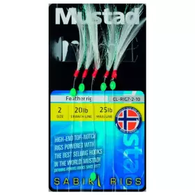 Mustad makrel-forfang hvid fjer