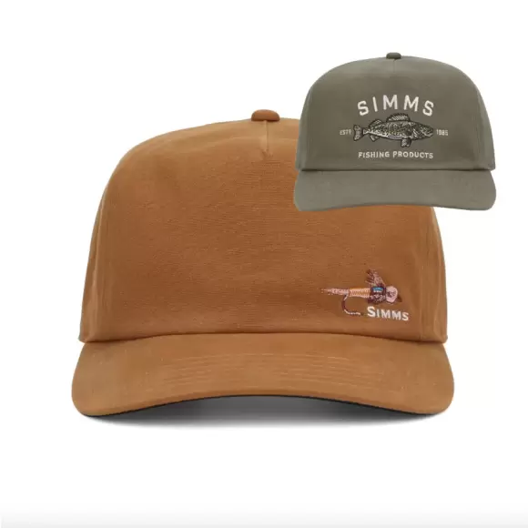 Simms Double Haul cap med fedt print til lystfiskere