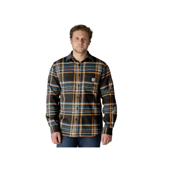 RUGGED FLEX™ RELAXED FIT MIDWEIGHT FLANNEL LONG-SLEEVE PLAID SHIRT