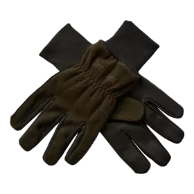 Fleecehandsker med læder fra Deerhunter