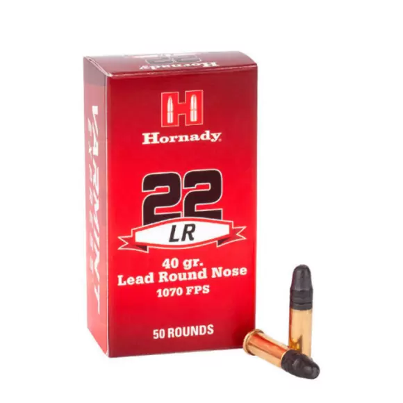 Ammunition til regulering og jagt. Hornady 22 LR. 40 grains