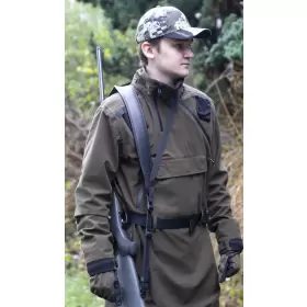 Mjoelner Hunting - Læderrem med sikkerhed - anti glid