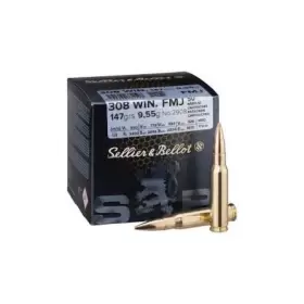 Sellier & Bellot .308 Winchester 9,55 g 147 gr FMJ træningsammunition
