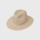 MJM Oss Organic Cotton beige hat i økologisk bomuld – skrå visning