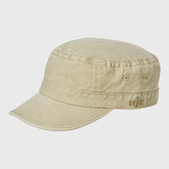 MJM Cuba Dyed Cotton Twill army cap i beige bomuld MJM Cuba Dyed Cotton Twill army cap i beige bomuld