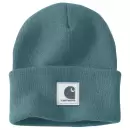 Carhartt Rubber Patch Hue ribstrikket beanie med Carhartt gummilogo Carhartt Rubber Patch Hue ribstrikket beanie med Carhartt gummilogo