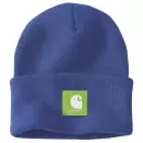 Carhartt Rubber Patch Hue ribstrikket beanie med Carhartt gummilogo Carhartt Rubber Patch Hue ribstrikket beanie med Carhartt gummilogo