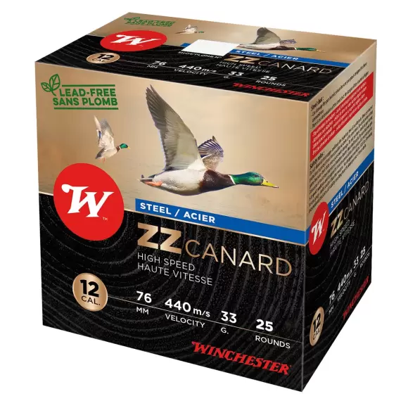 Winchester ZZ Canard 12/76 33 gram stålhagl 440 m/s Winchester ZZ Canard 12/76 33 gram stålhagl 440 m/s