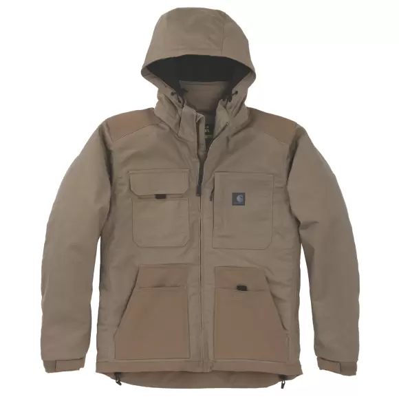Carhartt Steel Braddock herrejakke med aftagelig hætte, varmt for, praktiske lommer og slidstærkt vandafvisende ydermateriale. Carhartt Steel Braddock herrejakke med aftagelig hætte, varmt for, praktiske lommer og slidstærkt vandafvisende ydermateriale.